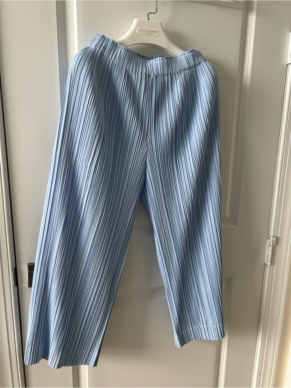 Issey miyake light blue trousers